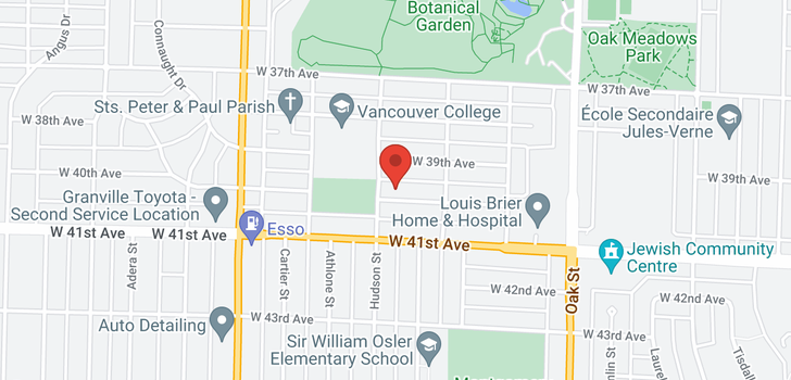 map of 1289 W 40TH AVENUE